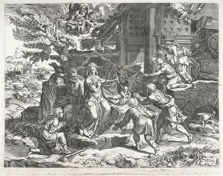  Girardo Fontana Fredo  (Attivo nella seconda metà del XVI secolo, ) : Adorazione  [..]