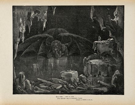  Alighieri Dante : La Divina Commedia illustrata da Gustavo Doré e dichiarata con note tratte dai migliori commenti per cura di Eugenio Camerini.  Eugenio Camerini, Gustave Doré  (Strasbourg, 1832 - Paris, 1883)  - Asta Libri, autografi e manoscritti [ASTA A TEMPO] - Libreria Antiquaria Gonnelli - Casa d'Aste - Gonnelli Casa d'Aste