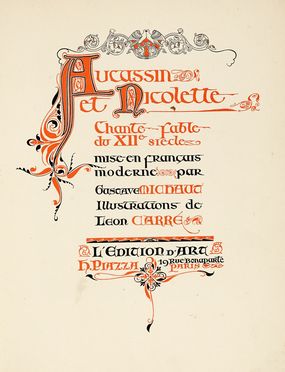 Aucassin et Nicolette.  Léon Carrè  - Asta Libri, autografi e manoscritti [ASTA  [..]