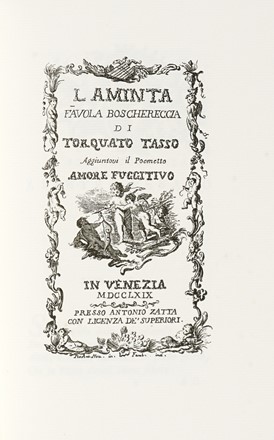  Tasso Torquato : L'Aminta favola boschereccia.  - Asta Libri, autografi e manoscritti [ASTA A TEMPO] - Libreria Antiquaria Gonnelli - Casa d'Aste - Gonnelli Casa d'Aste