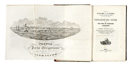  Cialdi Alessandro : Delle barche a vapore e di alquante proposizioni per rendere più sicura e più agevole la navigazione del Tevere e della sua foce in Fiumicino.  - Asta Libri, autografi e manoscritti [ASTA A TEMPO] - Libreria Antiquaria Gonnelli - Casa d'Aste - Gonnelli Casa d'Aste