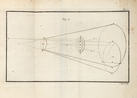  Courtivron Gaspard Le Compasseur de Crquy Montfort : Trait d'optique, o l'on donne la thorie de la Lumiere dans le systme Newtonien, avec de nouvelles solutions des principaux Problemes de Dioptrique & de Catoptrique. Scienze tecniche e matematiche  - Auction Books, autographs & manuscripts - Libreria Antiquaria Gonnelli - Casa d'Aste - Gonnelli Casa d'Aste