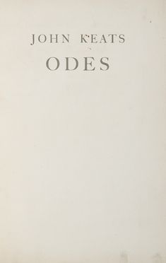  Keats John : Odes.  Nerval Gérard de [pseud. di Labrunie Gérard], Edgar Allan Poe,  [..]