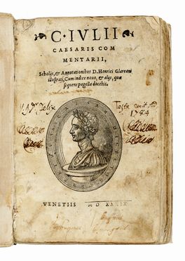  Caesar Gaius Julius : Commentarii, Scholijs, & Annotatonibus D. Henrici Glareani  [..]