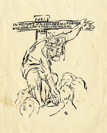  Olda Kokoschka  (1915 - Montreux, 2004) : Best wishes from Oskar and Olda Kokoschka.  Oskar Kokoschka  (Pchlarn, 1886 - Montreux, 1980)  - Auction Stampe, disegni e dipinti antichi, moderni e contemporanei [ASTA A TEMPO] - Libreria Antiquaria Gonnelli - Casa d'Aste - Gonnelli Casa d'Aste