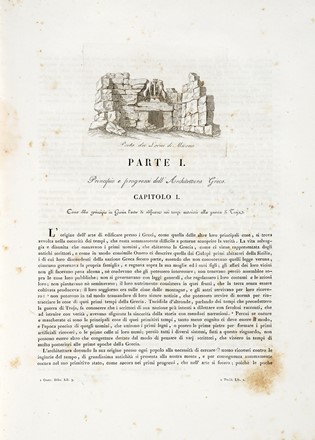  Canina Luigi : L'architettura greca considerata nei monumenti. Archeologia, Storia, Figurato, Arte, Storia, Diritto e Politica, Collezionismo e Bibliografia  - Auction Books, autographs & manuscripts - Libreria Antiquaria Gonnelli - Casa d'Aste - Gonnelli Casa d'Aste