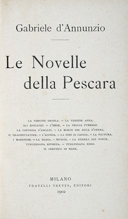  D'Annunzio Gabriele : Francesca da Rimini.  Adolfo De Carolis  (Montefiore dell'Aso, 1874 - Roma, 1928)  - Asta Libri, autografi e manoscritti - Libreria Antiquaria Gonnelli - Casa d'Aste - Gonnelli Casa d'Aste