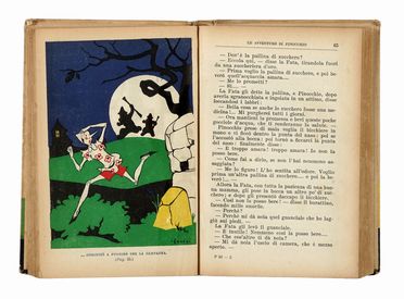 Lotto di 4 edizioni di Pinocchio.  Carlo Collodi, Vinicio Berti  (Firenze, 1921  [..]