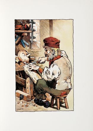 Lotto di 4 edizioni di Pinocchio.  Carlo Collodi, Vinicio Berti  (Firenze, 1921  [..]