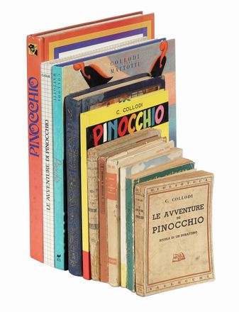Raccolta di 11 edizioni di Pinocchio.  Carlo Collodi, Cesare Zavattini  (1902 -  [..]
