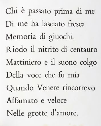  Carrieri Raffaele : Due poesie di Raffaele Carrieri.  Arturo Carmassi  (Lucca,  [..]