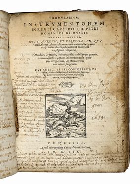  Mussi Pietro Domenico : Formularium instrumentorum egregij causidici [...] opus  [..]