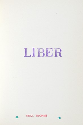  Miccini Eugenio : Liber.  - Asta Libri, autografi e manoscritti - Libreria Antiquaria Gonnelli - Casa d'Aste - Gonnelli Casa d'Aste