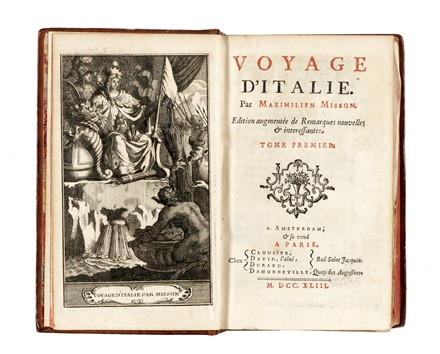  Misson Maximilien : Voyage d'Italie par Maximilien Misson. Tome premier [-quatrieme].  - Asta Libri, autografi e manoscritti - Libreria Antiquaria Gonnelli - Casa d'Aste - Gonnelli Casa d'Aste