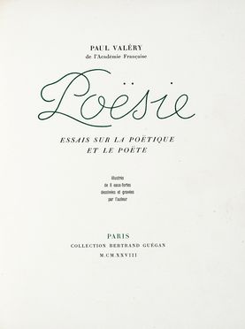  Valéry Paul : Poësie. Essais sur la poëtique et la poëte.  - Asta Libri, autografi  [..]