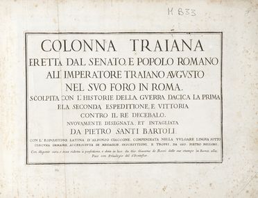  Bartoli Pietro Santi : Colonna Traiana eretta dal Senato e popolo romano [...]  [..]