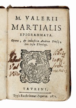  Martialis Marcus Valerio : Epigrammata.  - Asta Libri, autografi e manoscritti  [..]