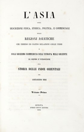  Mini Costantino : Storia delle Indie orientali. Volume primo (-quarto).  Stefano Fioretti  - Asta Libri, autografi e manoscritti - Libreria Antiquaria Gonnelli - Casa d'Aste - Gonnelli Casa d'Aste