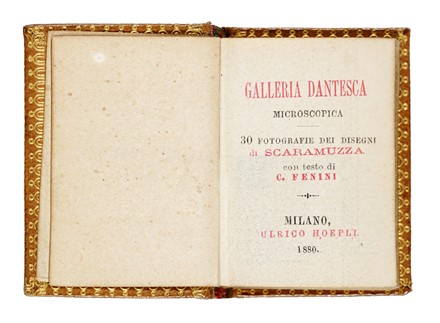  Alighieri Dante : Galleria dantesca microscopica. 30 fotografie dei disegni di Scaramuzza.  Francesco Scaramuzza, Cesare Fenini  - Asta Libri, autografi e manoscritti - Libreria Antiquaria Gonnelli - Casa d'Aste - Gonnelli Casa d'Aste