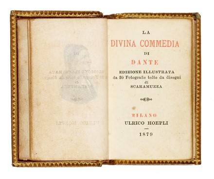  Alighieri Dante : La divina commedia di Dante edizione illustrata da 30 fotografie tolte da disegni di Scaramuzza.  Francesco Scaramuzza  - Asta Libri, autografi e manoscritti - Libreria Antiquaria Gonnelli - Casa d'Aste - Gonnelli Casa d'Aste