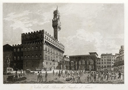  Missirini Melchiorre : La piazza del Granduca di Firenze co' suoi monumenti...  Francesco Pieraccini  (disegnatore e incisore attivo a Firenze nella prima metà del XIX secolo, ), Giovanni Paolo Lasinio  - Asta Libri, autografi e manoscritti - Libreria Antiquaria Gonnelli - Casa d'Aste - Gonnelli Casa d'Aste