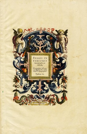  Gerard Mercator  (Rupelmonde, 1512 - Duisburg, 1594) : Cinque frontespizi in coloritura.  - Asta Stampe, disegni e dipinti antichi, moderni e contemporanei [ASTA A TEMPO] - Libreria Antiquaria Gonnelli - Casa d'Aste - Gonnelli Casa d'Aste