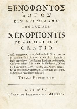  Xenophon : De Cyri expeditione libri septem.  - Asta Libri, autografi e manoscritti  [..]