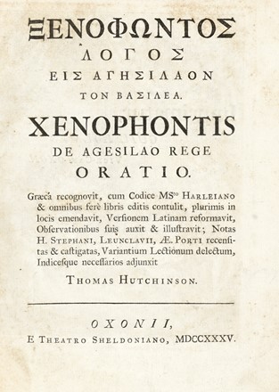  Xenophon : De Cyri expeditione libri septem. Storia, Classici, Storia, Diritto e Politica, Letteratura  - Auction Books, autographs & manuscripts - Libreria Antiquaria Gonnelli - Casa d'Aste - Gonnelli Casa d'Aste