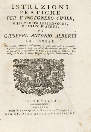  Milizia Francesco : Principj di architettura civile. Tomo primo (-terzo).  Giuseppe Antonio Alberti  - Asta Libri, autografi e manoscritti - Libreria Antiquaria Gonnelli - Casa d'Aste - Gonnelli Casa d'Aste