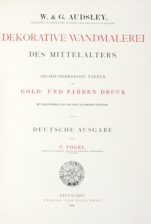  Audsley William James, Audsley George Ashdown : Dekorative Wandmalerei des Mittelalters...  Hermann Schtte, Johann Jacob Schbler  (Norimberga, 1689 - 1741)  - Asta Libri, autografi e manoscritti - Libreria Antiquaria Gonnelli - Casa d'Aste - Gonnelli Casa d'Aste