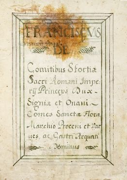 Documento in favore del protonotario Jacobo Francisco Massi de Galatea.  - Asta  [..]