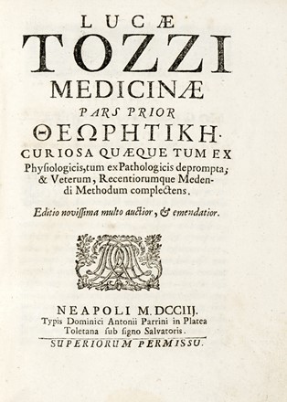  Hoffmann Friedrich : Opera omnia physico-medica denuo revisa, correcta & aucta... Tomus primus (-quartus, pars tertia).  Alessandro Pascoli  (1669 - 1757)  - Asta Libri, autografi e manoscritti - Libreria Antiquaria Gonnelli - Casa d'Aste - Gonnelli Casa d'Aste