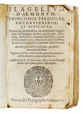  Menghi Girolamo : Flagellum daemonum, exorcismos terribiles, potentissimos, et  [..]