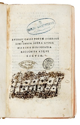  Ausonius Decimus Magnus : Omnia opera nuper maxima diligentia recognita atque excusa... [Si vende con permesso di esportazione]  - Asta Libri, autografi e manoscritti - Libreria Antiquaria Gonnelli - Casa d'Aste - Gonnelli Casa d'Aste