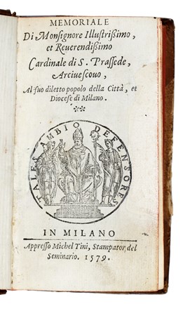  Borromeo Carlo : Memoriale [...] al suo diletto popolo della citt, et diocese di Milano. Religione  - Auction Books, autographs & manuscripts - Libreria Antiquaria Gonnelli - Casa d'Aste - Gonnelli Casa d'Aste