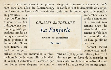  Erasmus Roterodamus : Éloge de la Folie... Letteratura francese, Letteratura  Charles Baudelaire  ( - 1867, ), Nerval Gérard de [pseud. di Labrunie Gérard], Gustave Flaubert  - Auction Books, autographs & manuscripts - Libreria Antiquaria Gonnelli - Casa d'Aste - Gonnelli Casa d'Aste