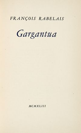  Rabelais François : Gargantua.  - Asta Libri, autografi e manoscritti - Libreria  [..]