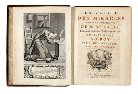  Carr de Montgeron Louis Basile : La verite des miracles operes par l'intercession de M. de Paris... Religione, Occultismo  - Auction Books, autographs & manuscripts - Libreria Antiquaria Gonnelli - Casa d'Aste - Gonnelli Casa d'Aste