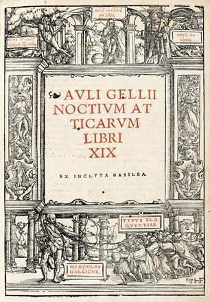  Gellius Aulus : Noctium Atticarum libri XIX. Classici, Letteratura  - Auction Books, autographs & manuscripts - Libreria Antiquaria Gonnelli - Casa d'Aste - Gonnelli Casa d'Aste