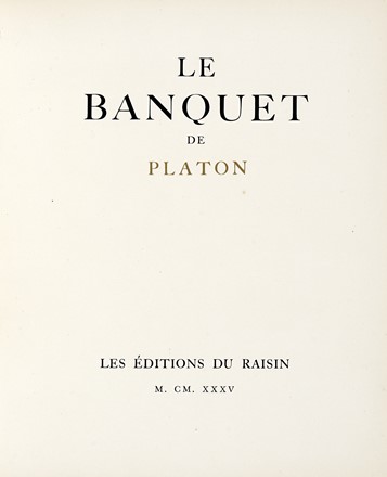  Plato : Le banquet... Letteratura francese, Letteratura  Jean Racine  - Auction Books, autographs & manuscripts - Libreria Antiquaria Gonnelli - Casa d'Aste - Gonnelli Casa d'Aste