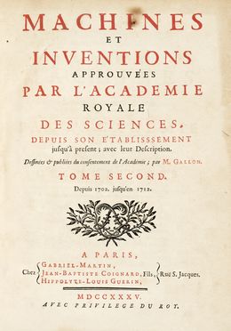  Gallon Jean-Gaffin : Machines et inventions approuvées par l'Academie Royale des  [..]