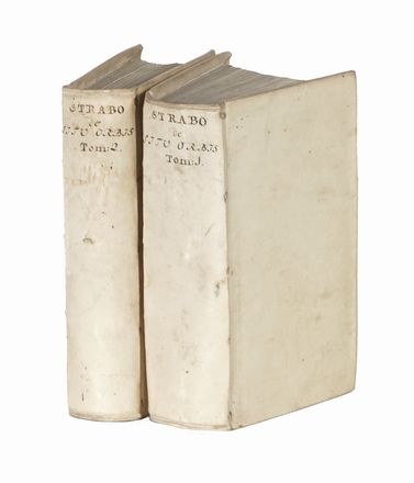  Strabo : De situ orbis libri XVII. Tomus primus (-secundus).  - Asta Libri, autografi  [..]