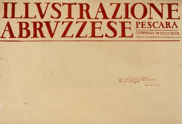  Cascella Basilio : L'illustrazione abruzzese. Fascicoli I-V.  - Asta Libri, autografi  [..]