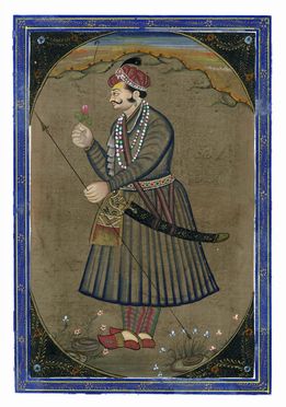  Arte Rajasthani Mughal : Due figure di guerrieri.  - Asta Arte antica, moderna e contemporanea - Libreria Antiquaria Gonnelli - Casa d'Aste - Gonnelli Casa d'Aste