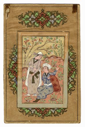  Arte Rajasthani Mughal : Due figure di guerrieri.  - Asta Arte antica, moderna e contemporanea - Libreria Antiquaria Gonnelli - Casa d'Aste - Gonnelli Casa d'Aste
