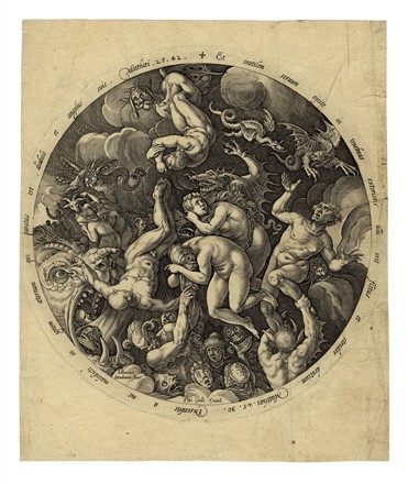  Hendrik Goltzius  (Mhlbracht,, 1558 - Haarlem,, 1617) : La resurrezione dei morti / La discesa dei dannati all'Inferno.  - Auction Ancient, modern and contemporary art - Libreria Antiquaria Gonnelli - Casa d'Aste - Gonnelli Casa d'Aste