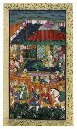  Arte Rajasthani Mughal : Due scene di corte e uno spaccato di vita quotidiana.  - Asta Arte antica, moderna e contemporanea - Libreria Antiquaria Gonnelli - Casa d'Aste - Gonnelli Casa d'Aste