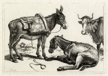 Francesco Londonio  (Milano, 1723 - 1783) : Quattro scene pastorali.  - Auction Ancient, modern and contemporary art - Libreria Antiquaria Gonnelli - Casa d'Aste - Gonnelli Casa d'Aste