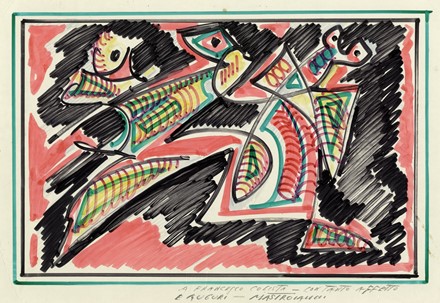  Umberto Mastroianni  (Fontana Liri, 1910 - Marino, 1998) : Lotto composto di 2 disegni.  - Auction Ancient, modern and contemporary art - Libreria Antiquaria Gonnelli - Casa d'Aste - Gonnelli Casa d'Aste