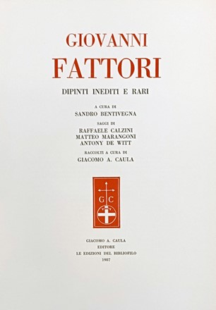 Lotto di 9 opere su Fattori e i Macchiaioli.  Piero Dini, Sandro Bentivegna, Dario Durbé, Mario Borgiotti  (Livorno, 1906 - Firenze, 1977), Ardengo Soffici  (Rignano sull'Arno (Firenze), 1879 - Forte dei Marmi (Lucca), 1964)  - Asta Libri, manoscritti e riviste [ASTA A TEMPO] - Libreria Antiquaria Gonnelli - Casa d'Aste - Gonnelli Casa d'Aste